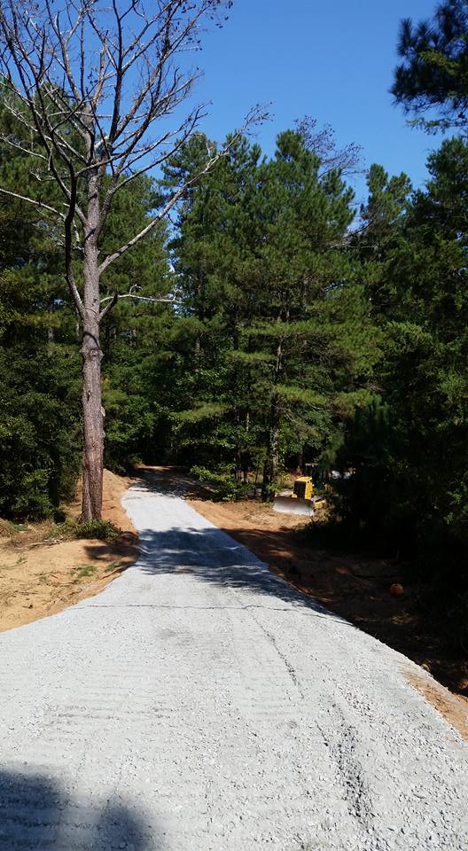 Gravel and crusher run spread out