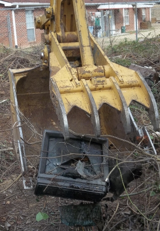 Demolition, burned out houses, condemned, falling down, barns, sheds, debris, removal